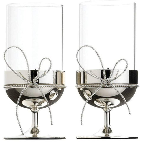 Vera Wang Love Knots Tea light Holder, Set of 2 (Vera Wang)