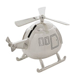 Silverplated Money Box - Helicopter