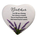 Lavendar Heart Stone - Brother