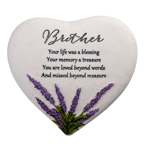 Lavendar Heart Stone - Brother