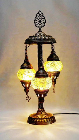 Table Standing Cascade Lamp - Amber - Gallery Gifts Online 