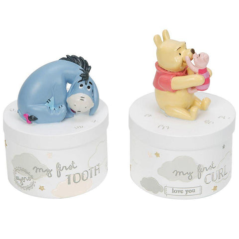 Disney Magical Beginnings Tooth & Curl Boxes - Pooh & Eeyore - Gallery Gifts Online 