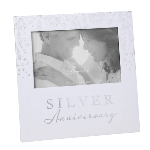 Silver Anniversary 6" x 4" Photo Frame