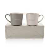 Always & Forever - Grey & White Mugs - set of 2