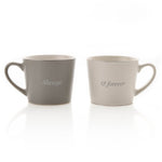 Always & Forever - Grey & White Mugs - set of 2