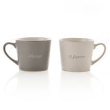 Always & Forever - Grey & White Mugs - set of 2