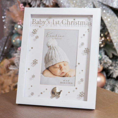 4x6 Baby's 1st Chrismas Photo Frame - Bambino - Gallery Gifts Online 