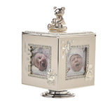 Baby Silver Plated Rotating Photo Frame Music Box