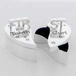 Silver Plated Heart Shaped First Tooth & Curl Box