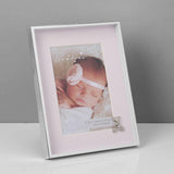 4x6 Nickle Plated, Pink Mount Photo Frame - Bambino - Gallery Gifts Online 