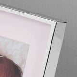 4x6 Nickle Plated, Pink Mount Photo Frame - Bambino - Gallery Gifts Online 