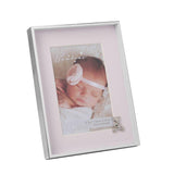 4x6 Nickle Plated, Pink Mount Photo Frame - Bambino - Gallery Gifts Online 