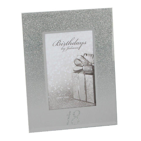 18th Birthday 4x6 Mirror Glitter Frame - Gallery Gifts Online 