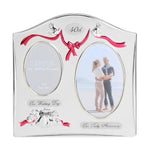 40th Anniversary Double Photo Frame Silver Plated - Gallery Gifts Online 