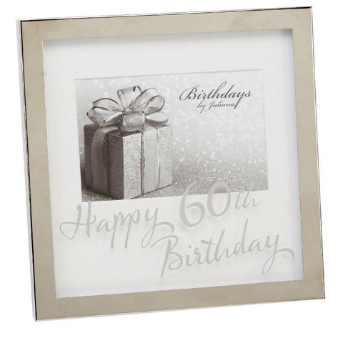 60th 6x4 Mirror Photo Frame - Gallery Gifts Online 