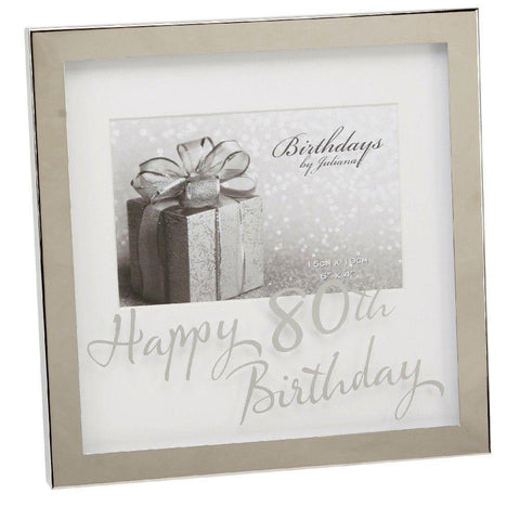 80th 6x4 Mirror Frame - Gallery Gifts Online 