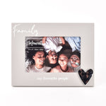 Wooden Photo Frame with Heart 6" x 4" - Family