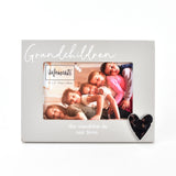 Wooden Photo Frame With Heart 6" x 4" - Grandchildren