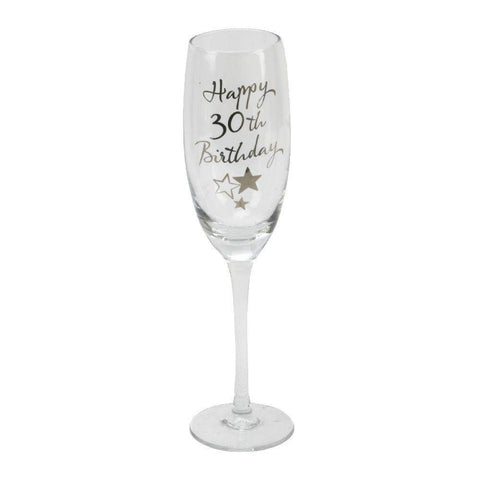 Champagne Flute 30th  - Birthday - Gallery Gifts Online 