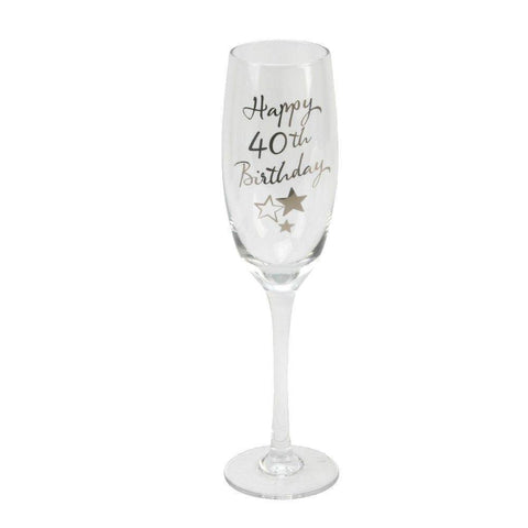 Champagne Flute 40th  - Birthday - Gallery Gifts Online 