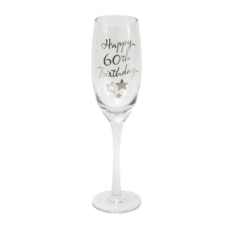 Champagne Flute 60th  - Birthday - Gallery Gifts Online 