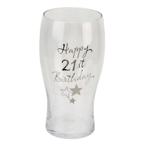 21st Birthday Pint Glass - Gallery Gifts Online 