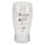 40th Birthday Pint Glass - Gallery Gifts Online 