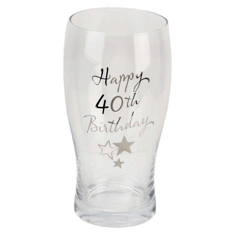 40th Birthday Pint Glass - Gallery Gifts Online 