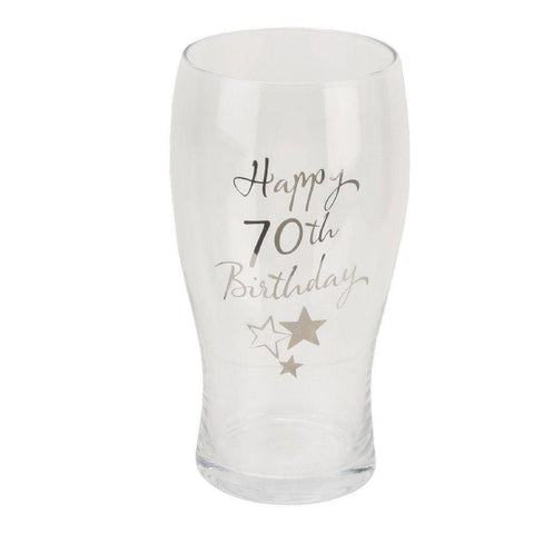 70th Birthday Pint Glass - Gallery Gifts Online 