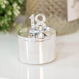 18th Birthday Silver Plated Crystal Trinket Box - Gallery Gifts Online 