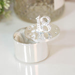 18th Birthday Silver Plated Crystal Trinket Box - Gallery Gifts Online 