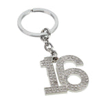 16th Birthday Crystal Keyring - Gallery Gifts Online 