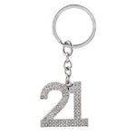 21st Birthday Crystal Keyring - Gallery Gifts Online 