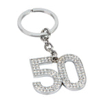 50th Crystal Keyring - Gallery Gifts Online 