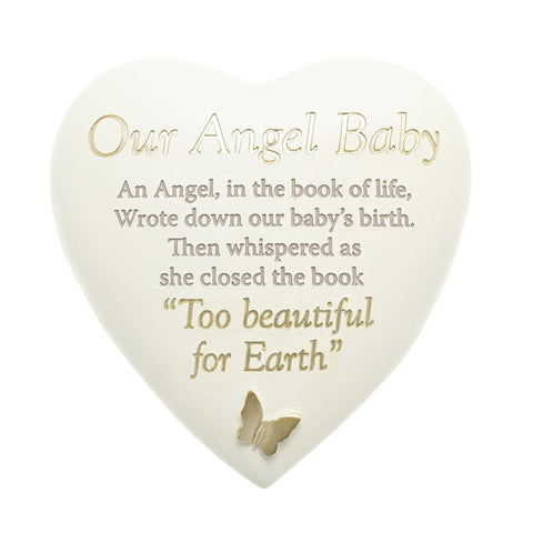 Graveside Heart Plaque - Angel Baby