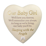 Graveside Heart Plaque - Our Baby Girl