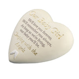 Graveside Heart Plaque - Our Baby Girl