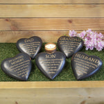 Graveside Dark Grey Heart Plaque - Dad