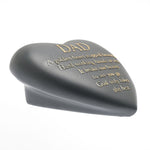 Graveside Dark Grey Heart Plaque - Dad