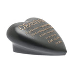 Graveside Dark Grey Heart Plaque - Grandad