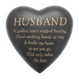 Graveside Dark Grey Heart Plaque - Husband