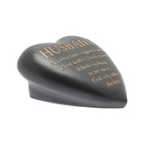 Graveside Dark Grey Heart Plaque - Husband