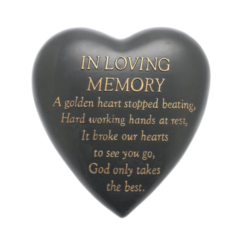 Graveside Heart Plaque -  In Loving Memory